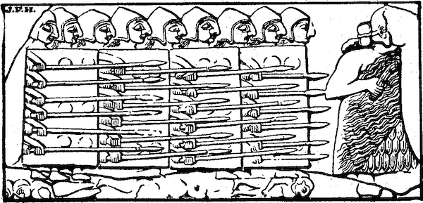 Sumer - Sumerian Phalanx Tablet Drawing