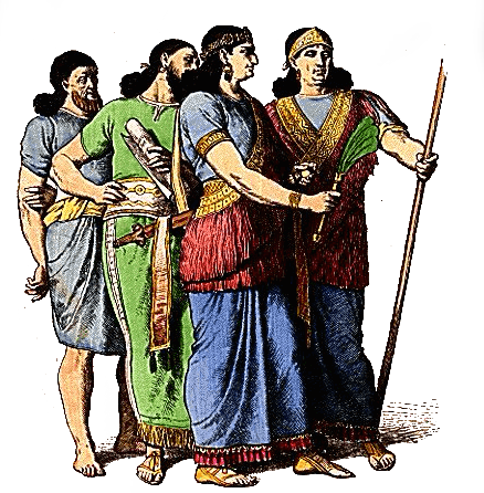 Assyria - Assyrian Commoners, Court Official and Nobleman (Plate 3a)