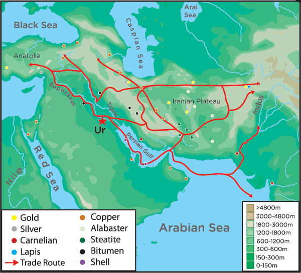 Sumer - Sumer and Harappan Trade Routes