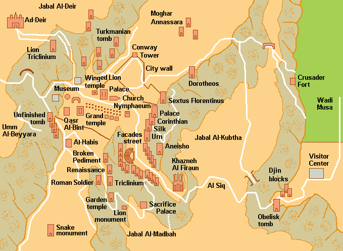 Petra - Petra Structures Map